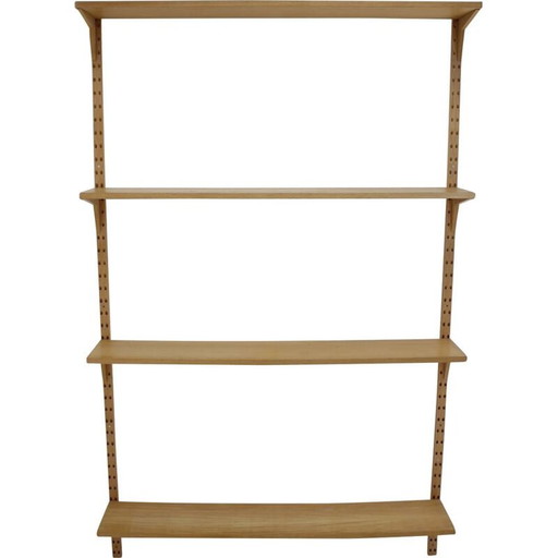 Vintage oak shelving system, Denmark 1960