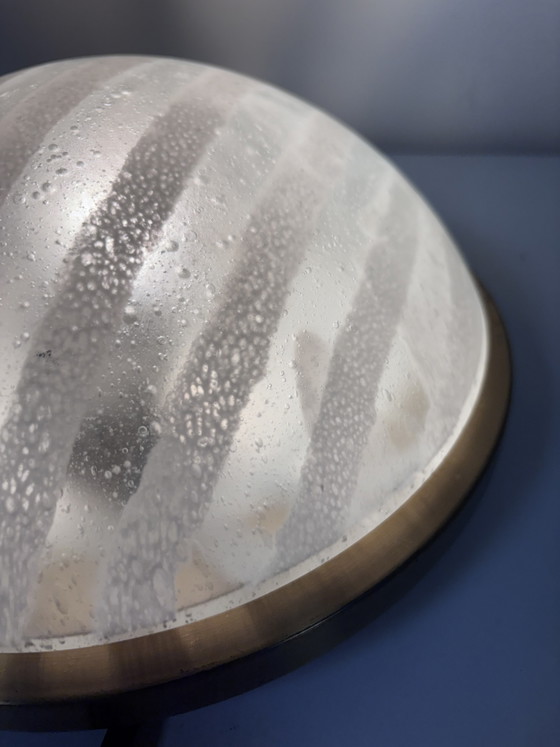 Plafonnier vintage en laiton Peill & Putzler « Zèbre » – Style années 70 – Glass (photo 7 of 10)