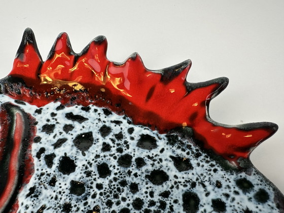 Image 1 of Vintage fat lava bowl - fish - Vallauris ceramics