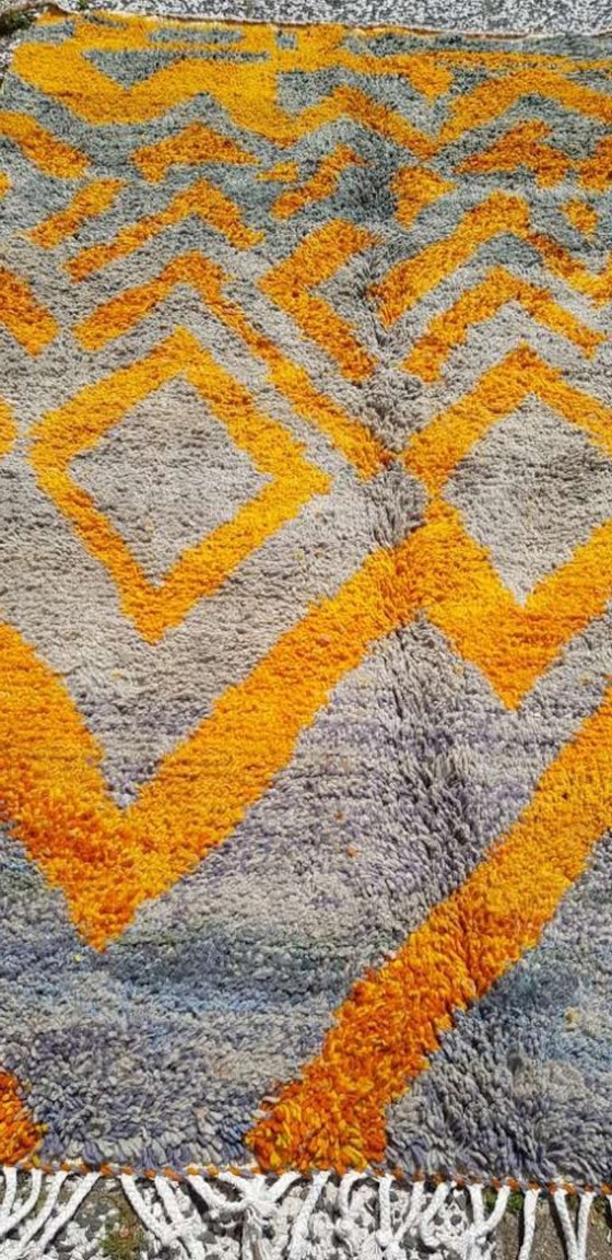 Image 1 of Hand-knotted Berber wool rug 243x160cm