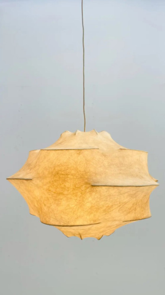 « Cocoon » par Achille et Pier Castiglioni pour Flos, Suspensions, Métal, Plastique, Beige (photo 5 sur 6)