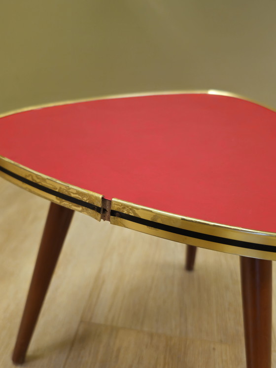 Image 1 of Vintage Plant Table Side Table Red