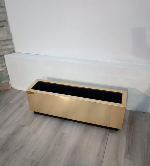 Brass planter by Hobby Flowers Barcelona, 1990s
