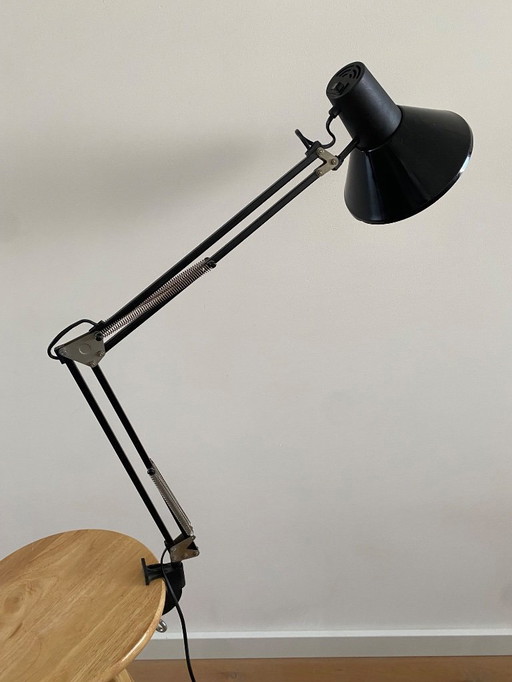 Vintage Zwarte Bureaulamp - Architectenlamp - jaren 60 - Industriele Retro Lamp