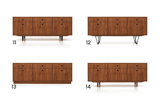 Sideboard gebeiztes Teak T-S10 sechs Schubladen