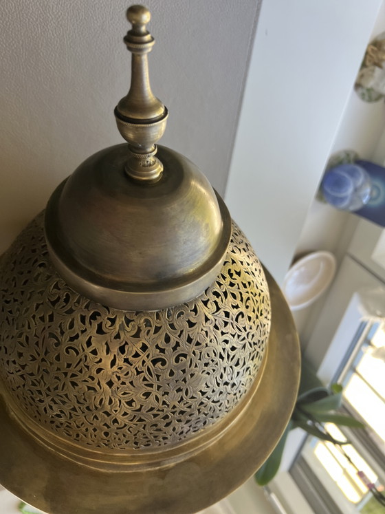 Marrokanische Messinglampe handgefertigt – Pendelleuchten, Brass (photo 4 of 6)