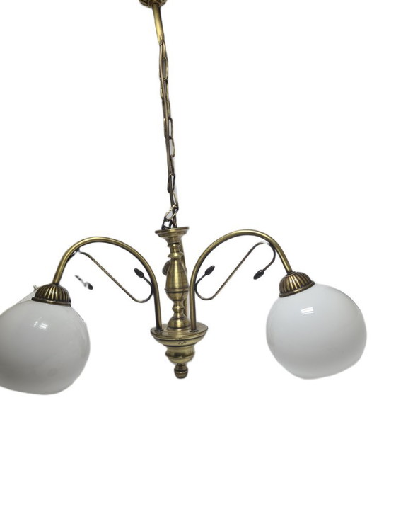 Lampadario Art Nouveau, Polonia, anni '70 – Glass, Metal (photo 5 of 14)