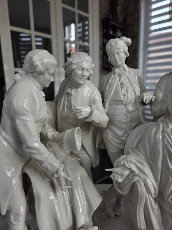 Image 1 of Skulptur – Steingutgruppe aus dem späten 19. Jahrhundert (Ref. 3751)