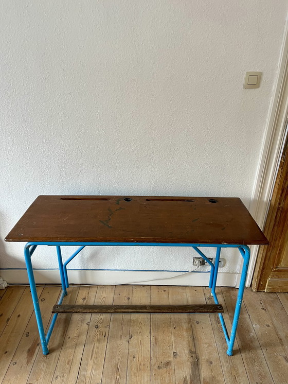 Image 1 of Antieke vintage schoolbank / bureau