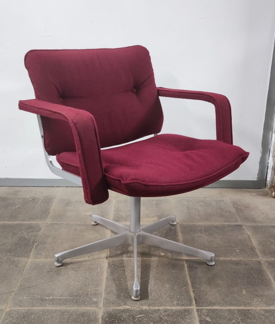 4x Vintage Artifort dining chairs, 80s style – Metal, Textile (photo 3 of 9)