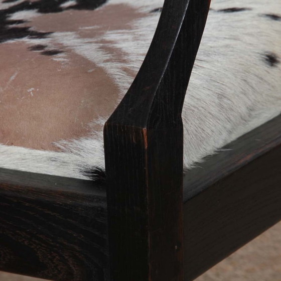 Image 1 of Sedia a ponte in legno e pelle, opera dei primi del XX secolo