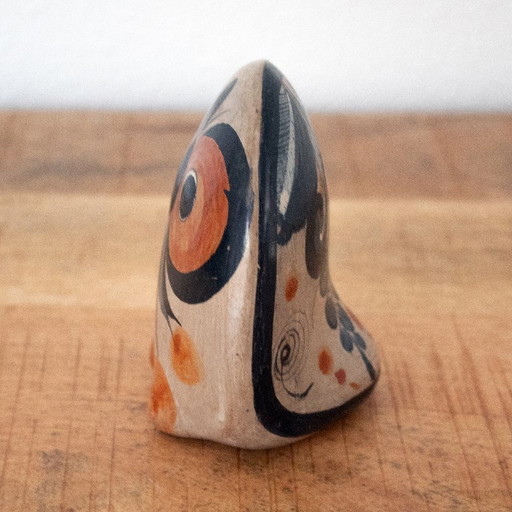 Petite figurine de hibou Tonala, art populaire mexicain