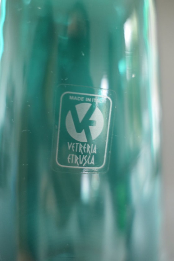 Grand Vase Vintage en Verre Vetreria Etrusca Made In Italy – Glass (photo 2 of 9)