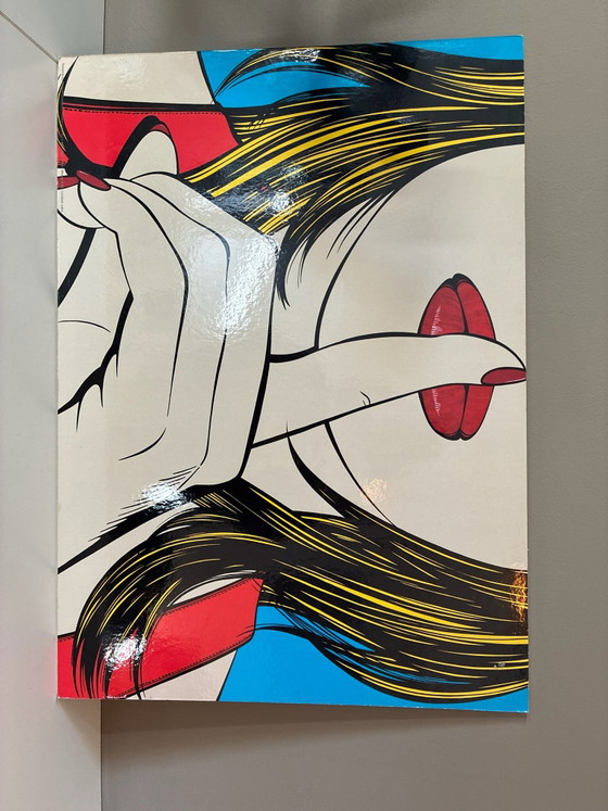 Decorazione murale Pop Art Vintage IKEA Solmyra, "Sssshhh" (1999), Decorazioni murali, MDF, Carta, Nero (foto 6 di 8)