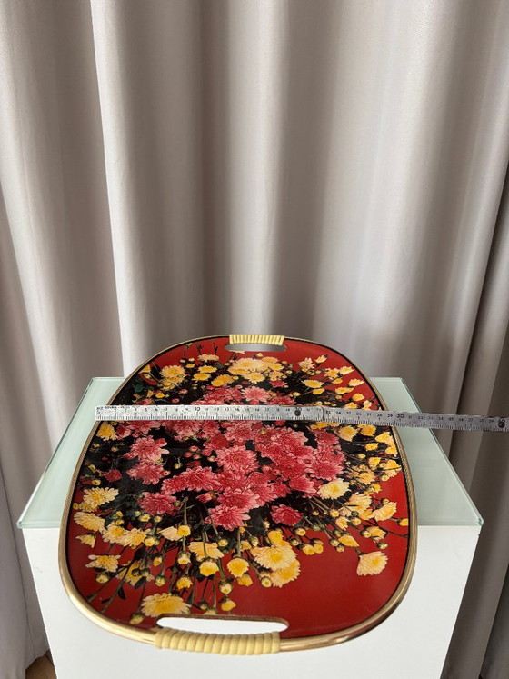 Vintage serveerschaal met bloemenmotief – chrysantendesign uit de jaren 70 – Tafelaccessoires, Other (photo 8 of 9)