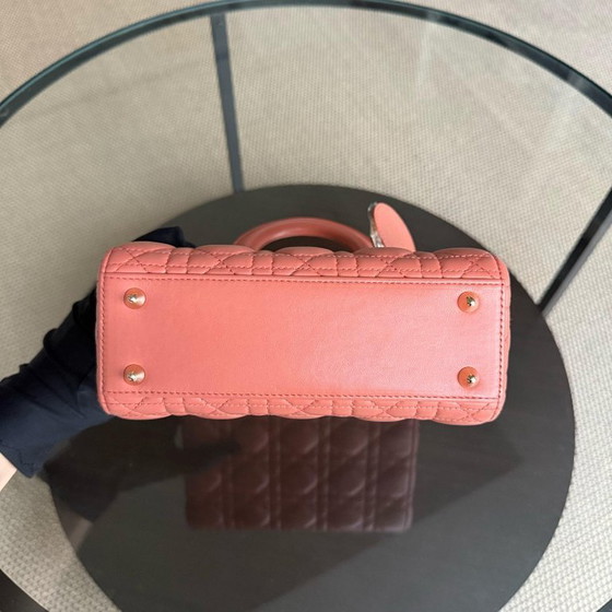 Image 1 of DIOR LADY SMALL ABC FLAP - CANNAGE LAMSLEER CARAMEL GOUDEN BESLAG MYABC