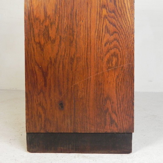 Image 1 of Eiken rolluikkast met 1 luik, 116 cm hoog, jaren 30