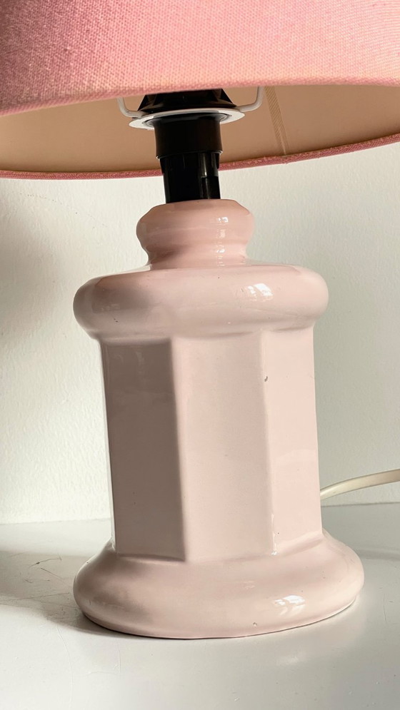 Image 1 of LAMPE Céramique Rose VINTAGE