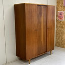 Vintage midcentury sixties wardrobe, detachable hanging and shelving.