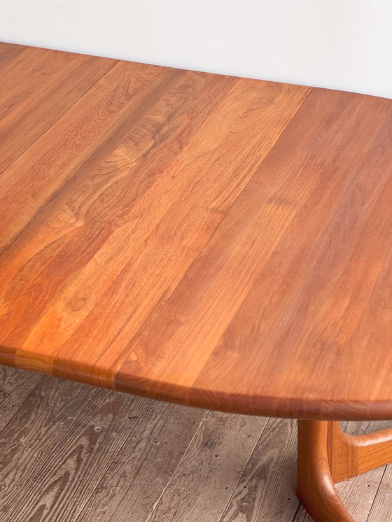 Image 1 of Large Mid Century Modern Danish Oval Dining Table in Teakwood