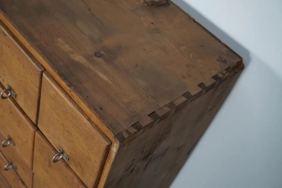 Image 1 of Alter deutscher Apothekerschrank aus Kiefer und Eiche, 1950er Jahre