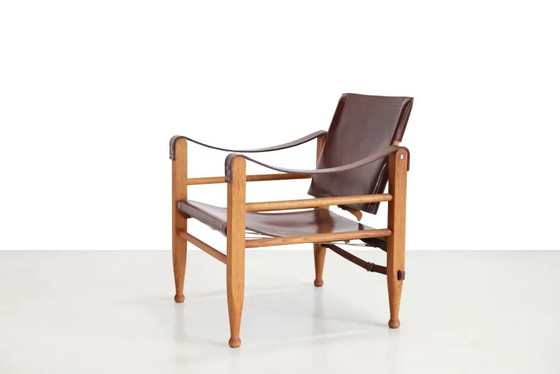 Safari-Stuhl aus Eiche und Leder von Aage Bruun, 1960er Jahre – Sessel, Leather, Wood, Mid Century Modern (photo 5 of 7)