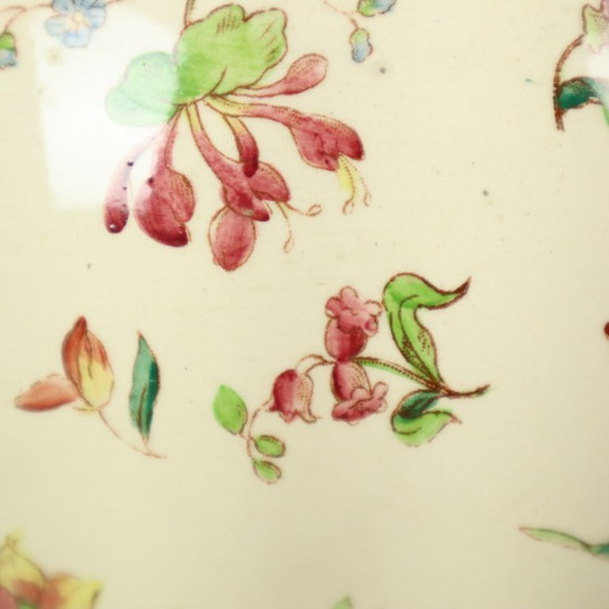 Image 1 of Large Polychrome Flower Pot Cache Pot Longchamp France 36cm