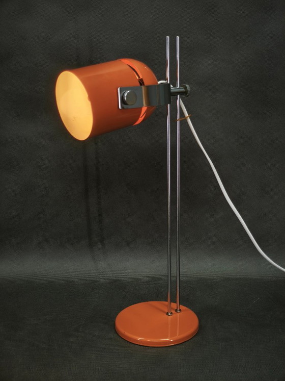 1960s Space Age Table Lamp by S. Jindra for Lidokov, Czechoslovakia – Chrome, Metal (photo 2 of 12)