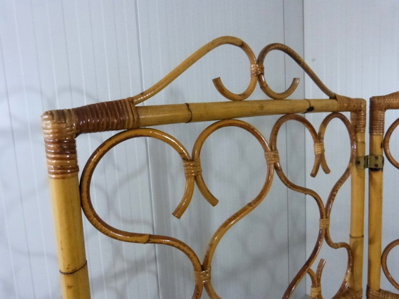 Image 1 of Paravento pieghevole in rattan, Italia anni '60