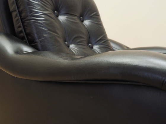 Image 1 of Schwarzer Sessel, Italienisches Design, 1980er Jahre, Herstellung: Italien