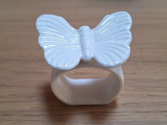 Image 1 of 8 vintage porcelain napkin rings