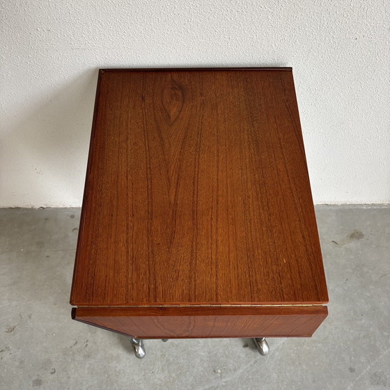 Image 1 of Vintage Deens schrijfmachine tafel - sidetable teak