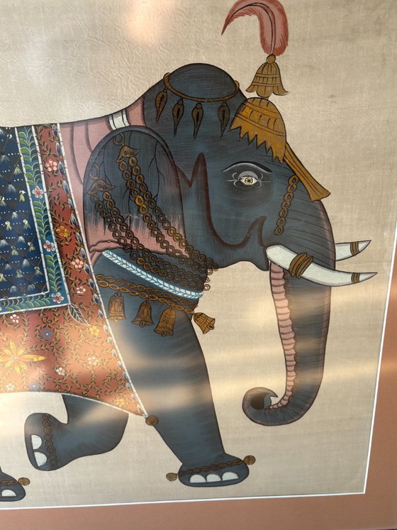 Image 1 of Indian elephant painting - 2nd half of the 20th century