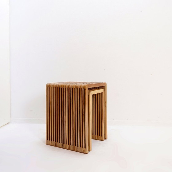 Image 1 of Wooden nesting tables - pair