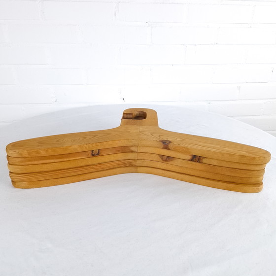 Image 1 of 5 vintage clothes hangers solid pine Sven Larsson 70s Swedish design mid-century modern