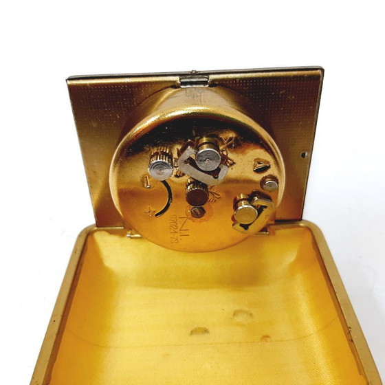 Image 1 of Vintage Rare Travel Mechanical Alarm Clock Aradora, 8 Ruby Jewels