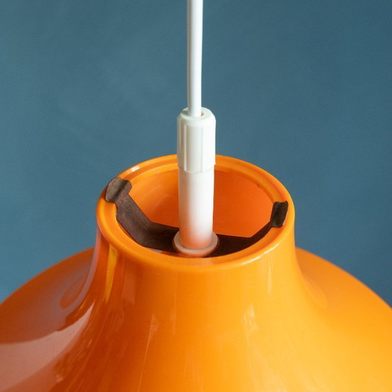 Image 1 of Retro Orange Plastic Hanging Lamp