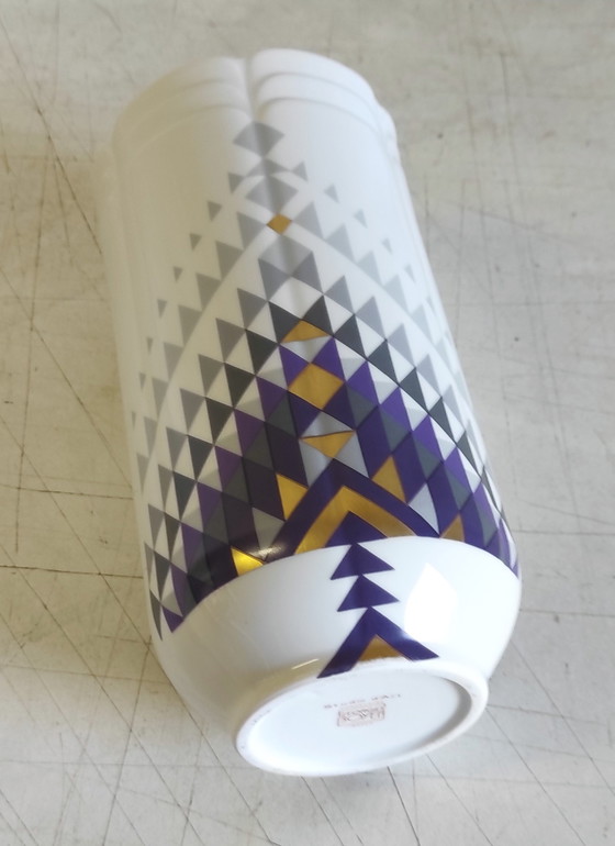 Image 1 of Vase style Art-Déco en porcelaine de Limoges par Georges Boyer 