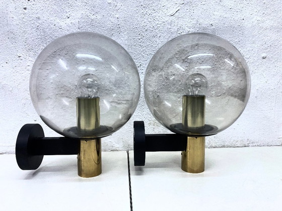 Image 1 of 2 ball wall lamps Bega Boom Glashütte Limburg 70s design