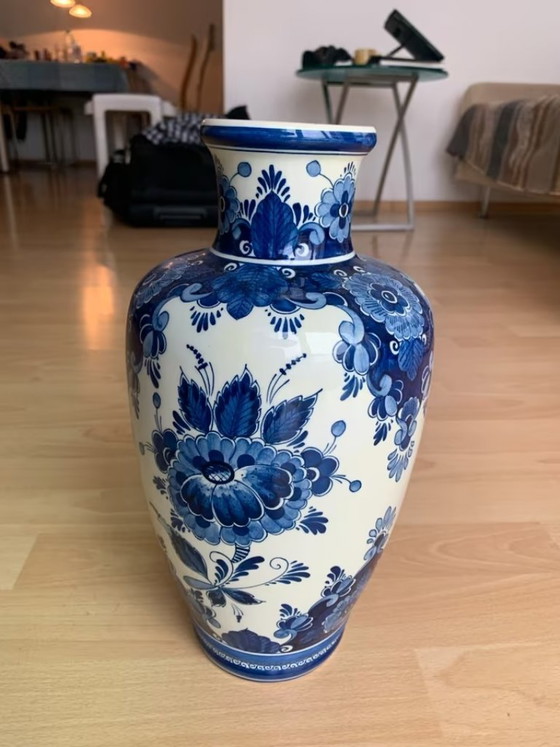 Image 1 of Original Heinen Delft’s Blauw vase 32 cm hand-painted Holland No. 518