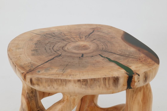 Image 1 of Sculptural Coffee Table, Solid Wood, Contemporary Design, Handmade, Logniture