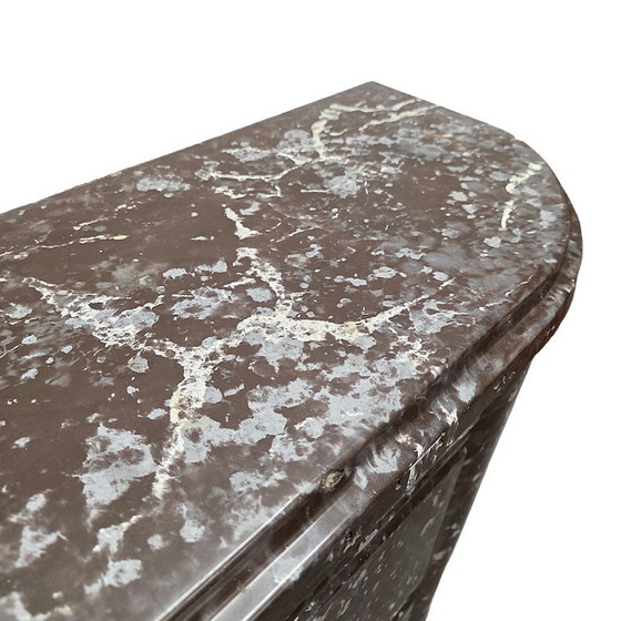 Image 1 of French Art Deco faux marble mantelpiece, circa 1920