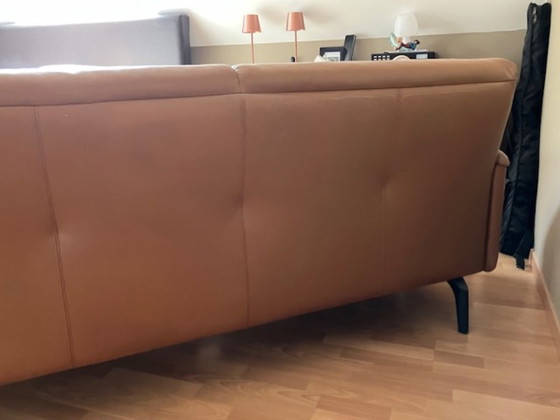Brown leather 2.5-seater sofa by Leolux model Bora Balanza, 2 seaters, Metal, Modern (photo 5 of 5)