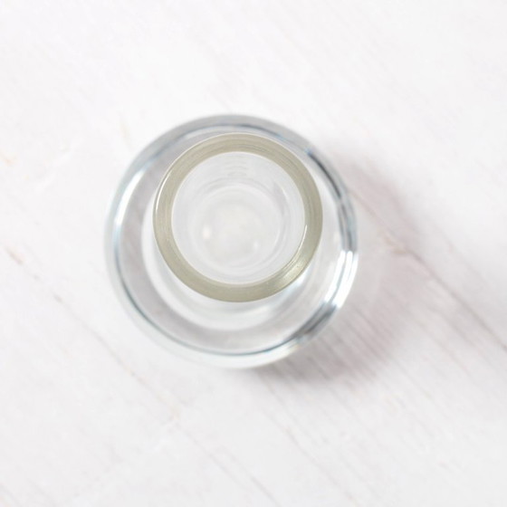 Image 1 of Mid-century Small Vintage Clear Single Flower Glass Vase / Pukeberg / Sweden / 1960s