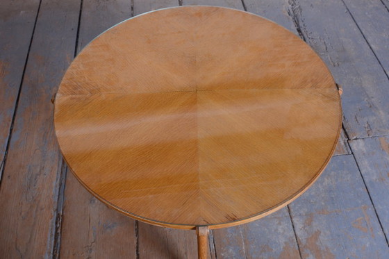 Originaler Couchtisch aus der Mitte des 20. Jahrhunderts, von JITONA Soběslav, Eiche, Glas, Tschechien, (photo 6 of 11)