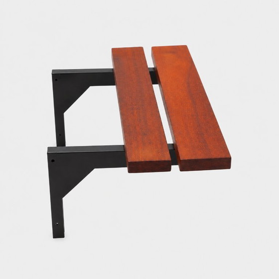 Banc de façade vintage des années 1960 – lot de 2 – Wood (photo 4 of 5)
