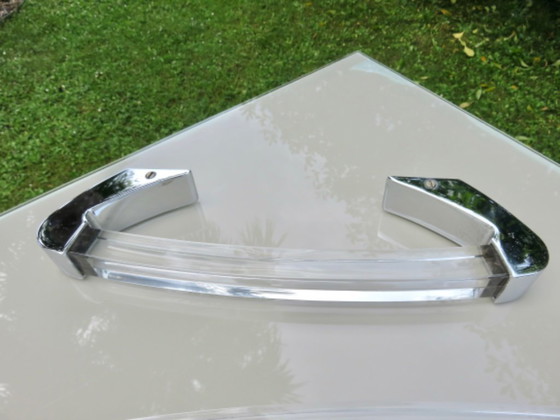 Image 1 of Bathroom set in lucite and chrome-plated brass, "Pangaud Collon" edition, France, 1970s