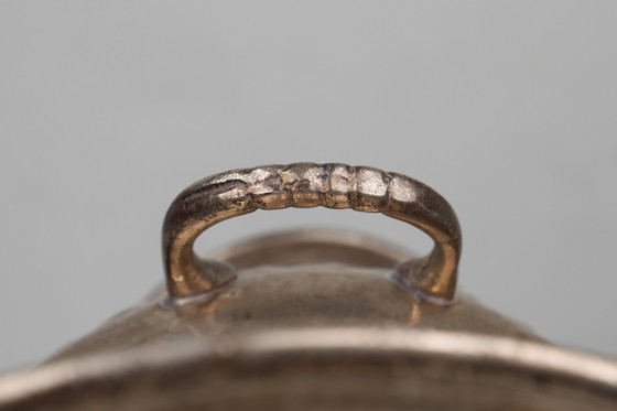 Image 1 of Seau à champagne ancien en cuivre argenté de forme Médicis, années 1890