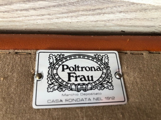 Canapé Poltrona Frau Socrates, design italien, cuir, cognac