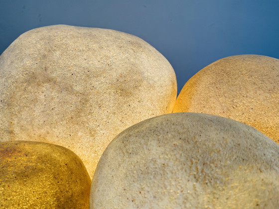 Image 1 of ENSEMBLE DE 4 ROCHES DE LUNE 'DORA' PAR ANDRÉ CAZENAVE POUR RONALD JAMOIS, FRANCE, années 1970